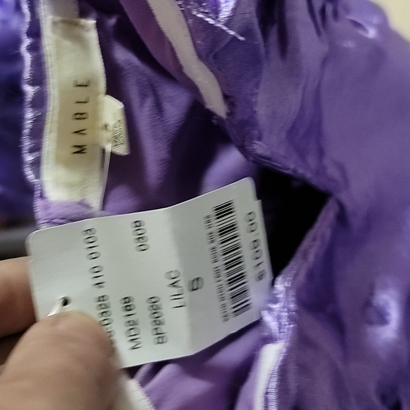 NWT MABLE mini purple ruffle dress - Picture 2 of 5